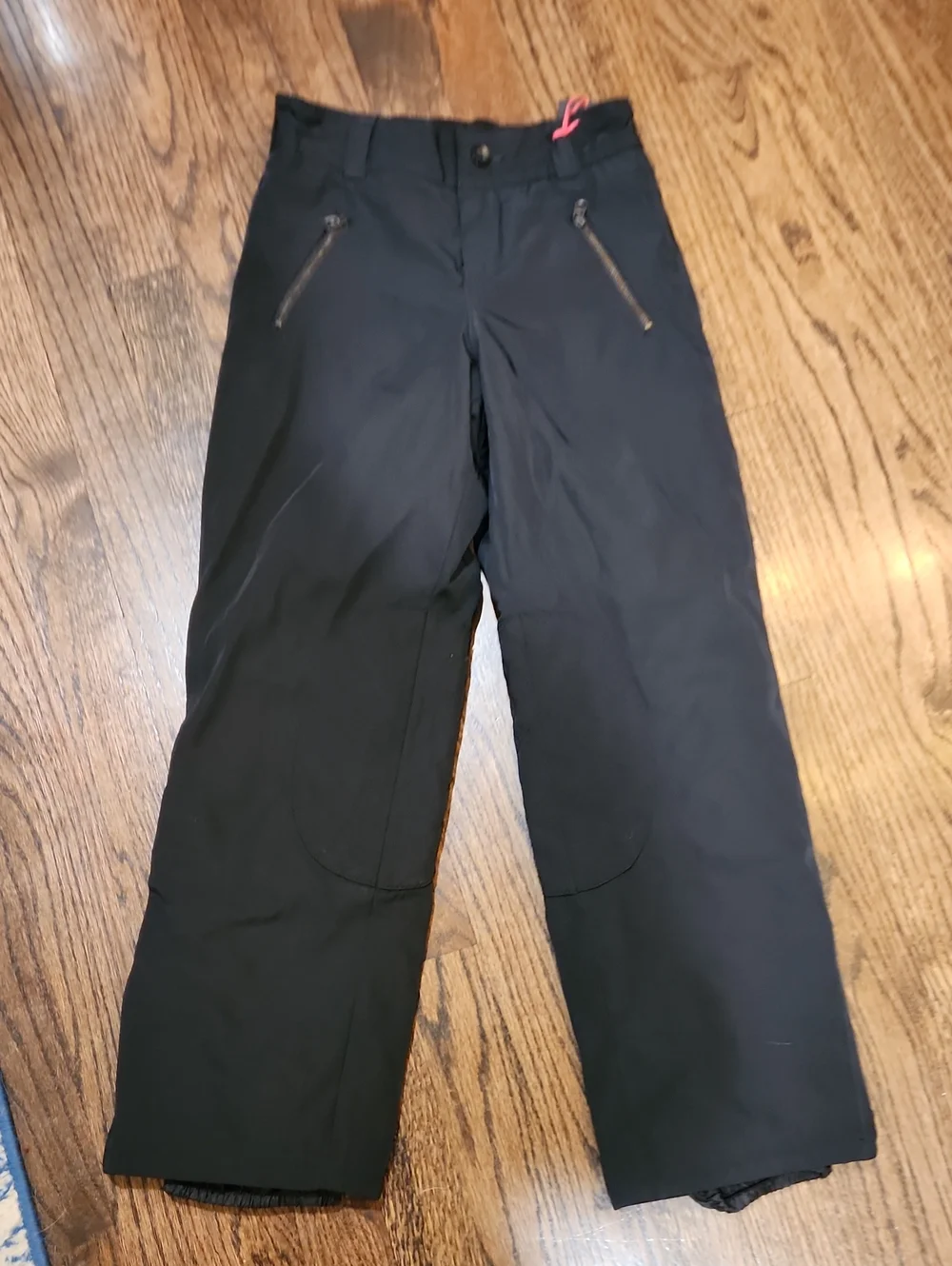 Black Insulated Snow Pants with Zip Pockets